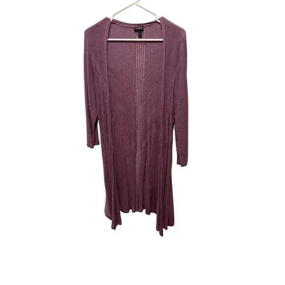 Torrid open knit purple color Cardigan Sweater Size 0- size large cozy comfort - Picture 1 of 3
